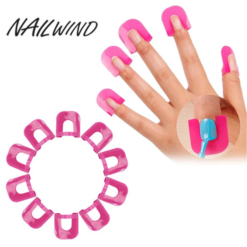 NAILWIND 26 шт./компл. лак для ногтей край против затопления пластиковый шаблон клип