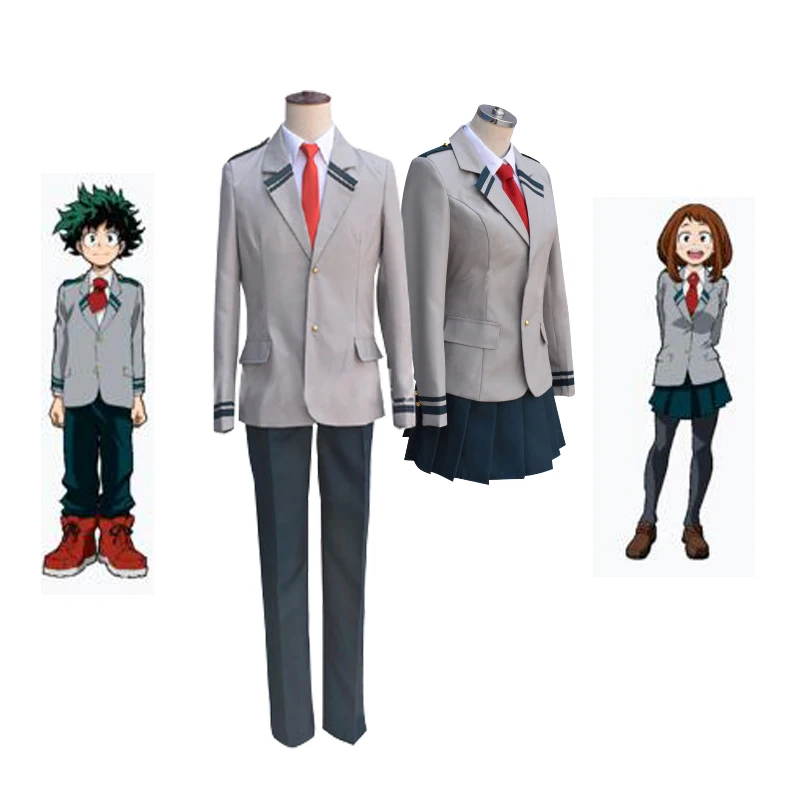 Anime Boku no Hero Academia AsuiTsuyu Yaoyorozu school uniform cosplay costume wig | Тематическая одежда и униформа