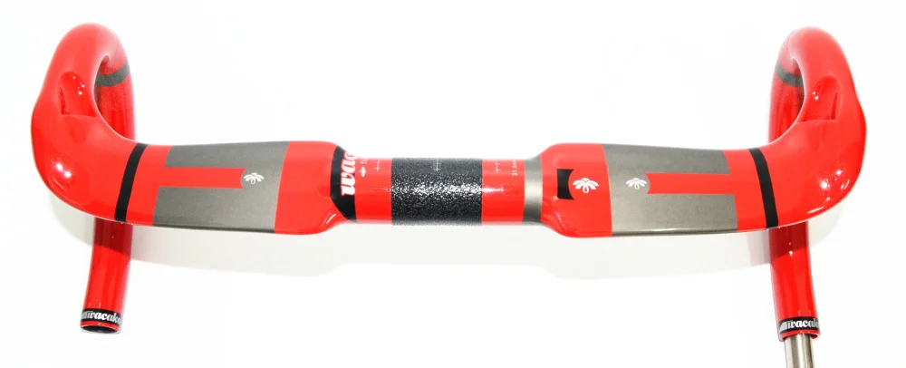 Купить Wacako, полностью углеродное волокно, дорожный руль для велосипеда, изогнутый брусок, внутренняя направляющая, блеск 31,8*400/420/440 мм, детали для ве...