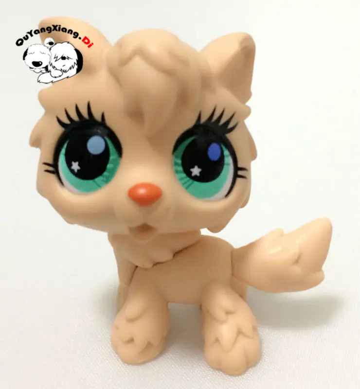 CWG048 Pet Shop животного волк коричневый загар Хаски Timberwolf зеленые глаза красный нос