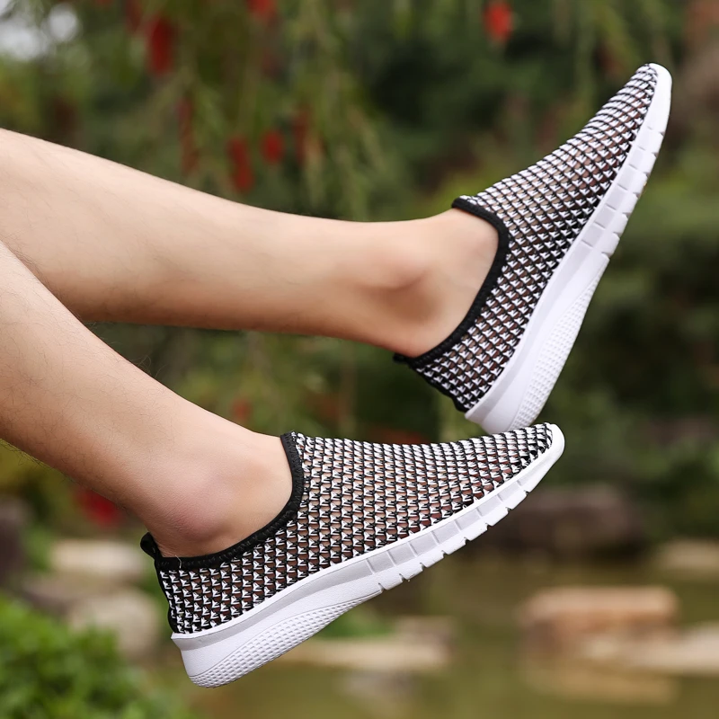 Женские сетчатые туфли postomon пляжные повседневные с перфорацией большие размеры