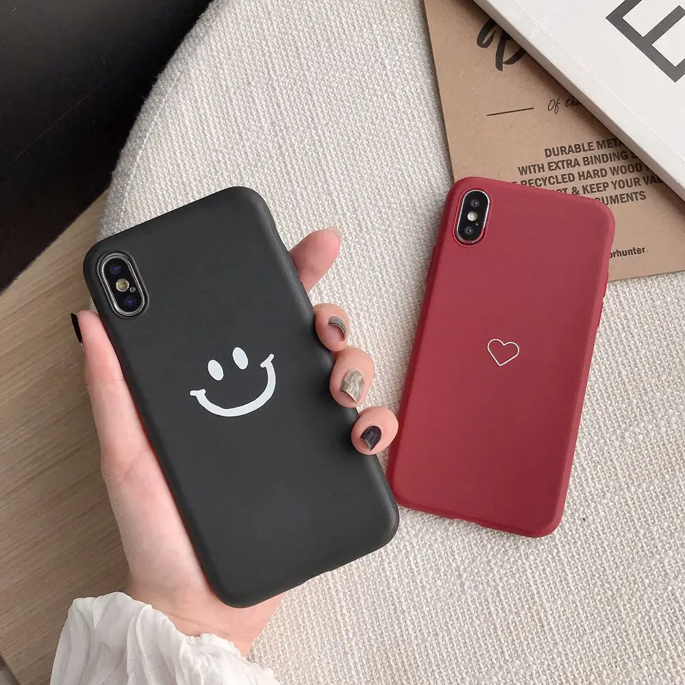 Мягкий ТПУ Модный чехол для телефона iPhone 8 Plus 7 XS X XR Xs Max чехлы с рисунком простой 6S 6