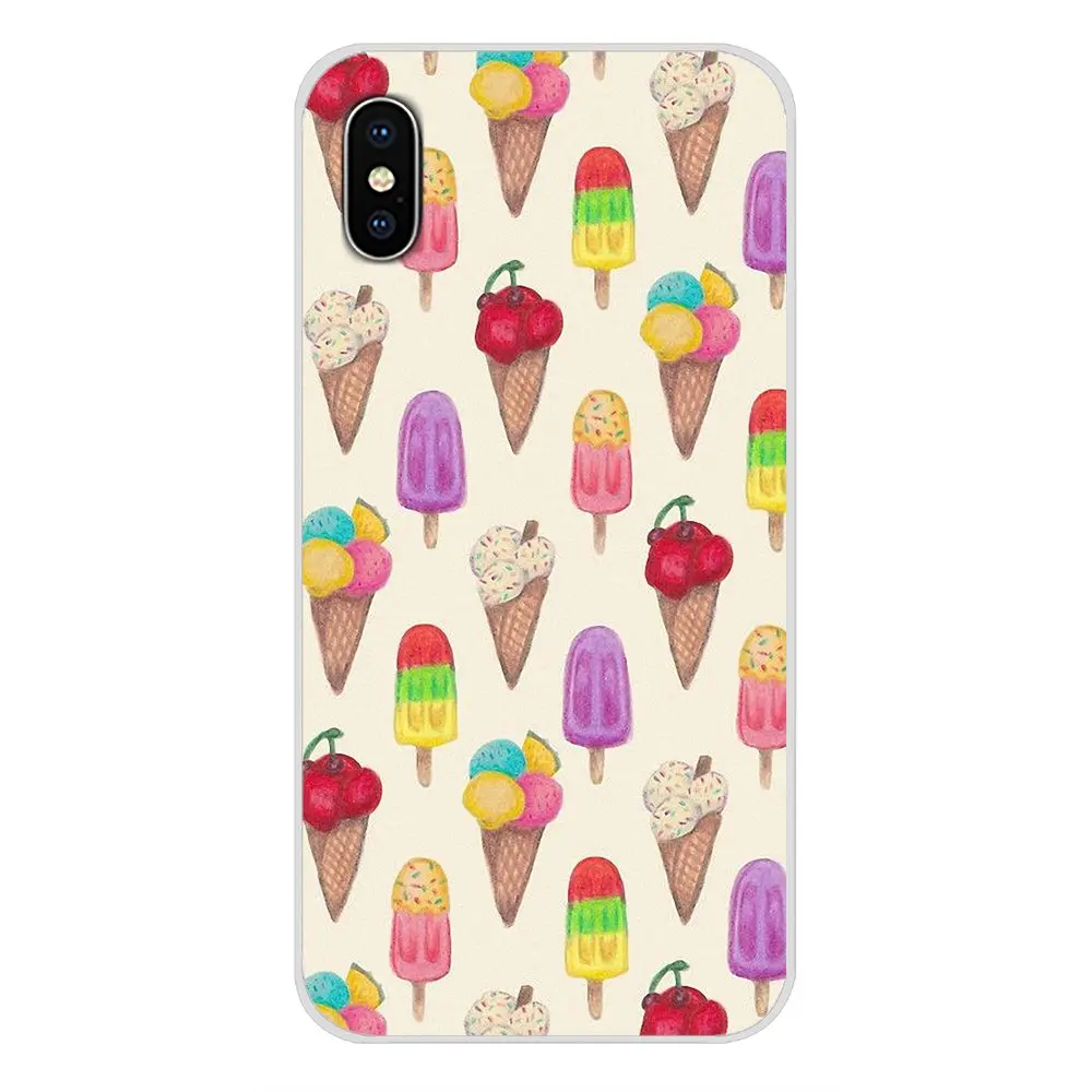 Аксессуары для еды пончиков шоколада мороженого оболочка чехол Apple iPhone X XR XS MAX 4 4S 5