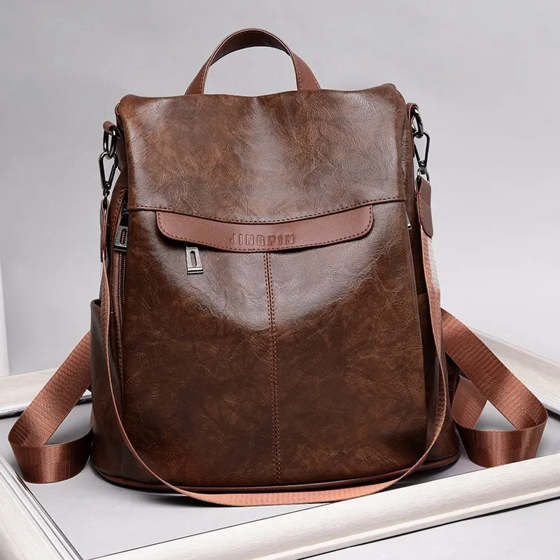 Женский кожаный рюкзак Sac A Dos школьный из искусственной кожи высокого качества