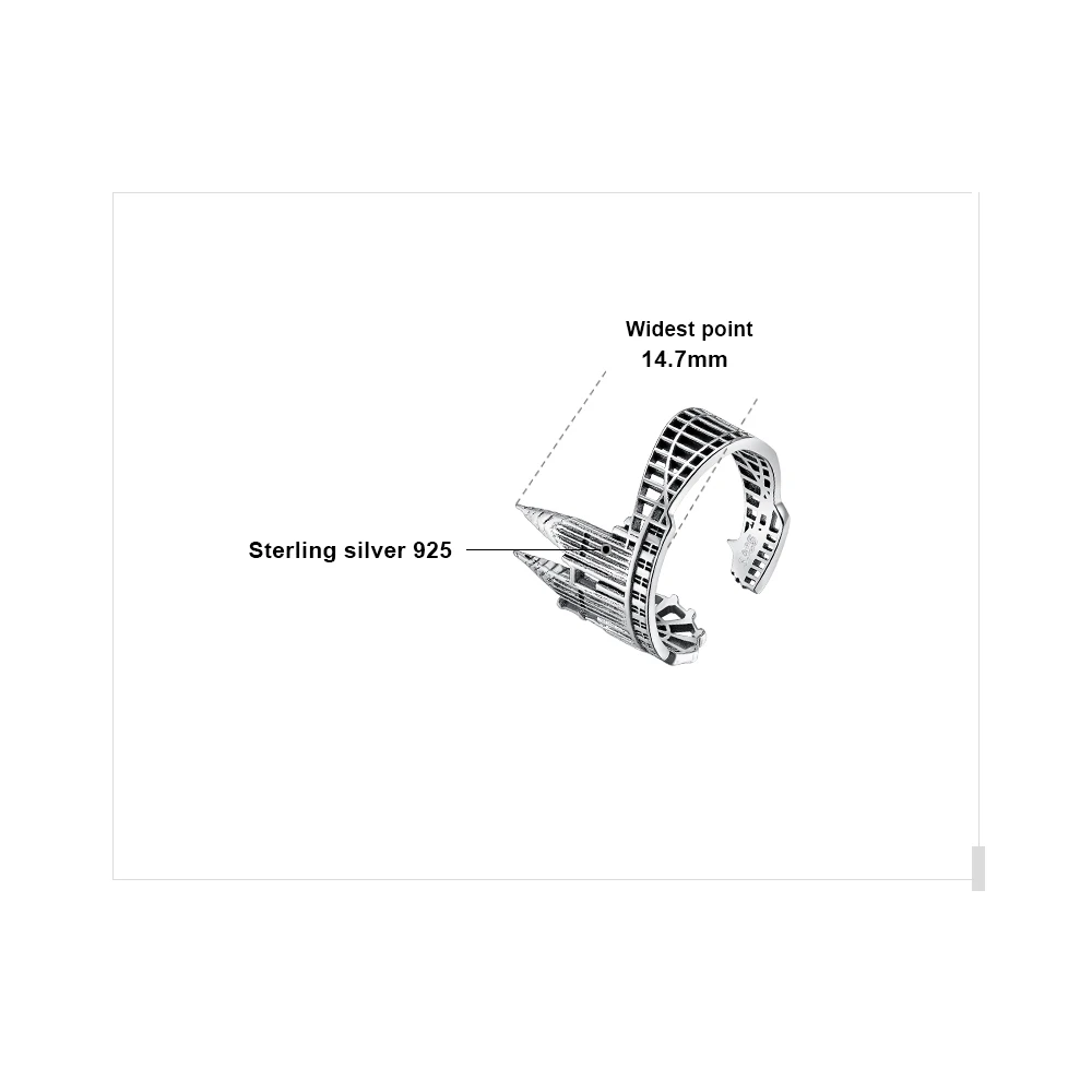 JewelryPalace Twin Towers Rings 925 Sterling Silver for Women Open Stackable Ring Band Jewelry Fine | Украшения и аксессуары