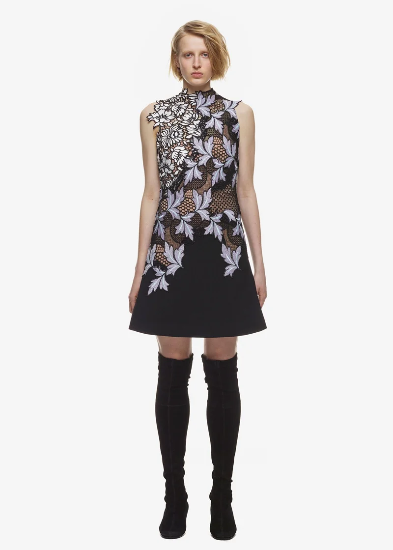 Лето 2019 мини-платье сексуальное платье знаменитостей в стиле пэчворк кружевное