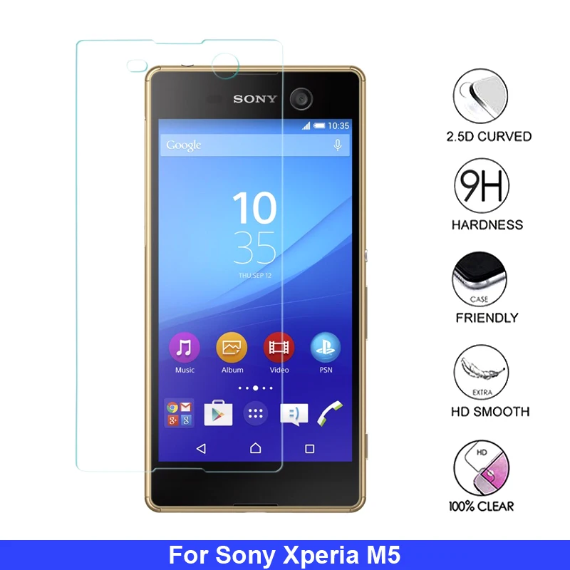 2 шт. 0 3 мм Защитная пленка для экрана Sony Xperia M5 E5603 2.5D 9H Премиум Закаленное стекло |