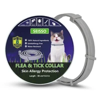 seisso cat collar anti flea collar with natural essential oil pets accessories for cat prevents mosquitos 8 months protection