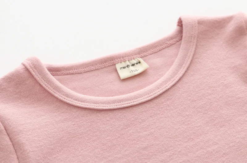 Детские топы 2018 новые стильные рубашки для девочек с длинным рукавом и круглым