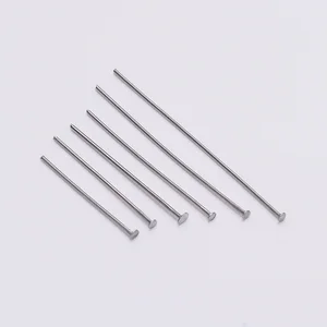 100 шт.лот, шпильки с плоской головкой из нержавеющей стали, 20, 30, 40, 50, 60 мм, шпильки для бижутерии Diy, аксессуары