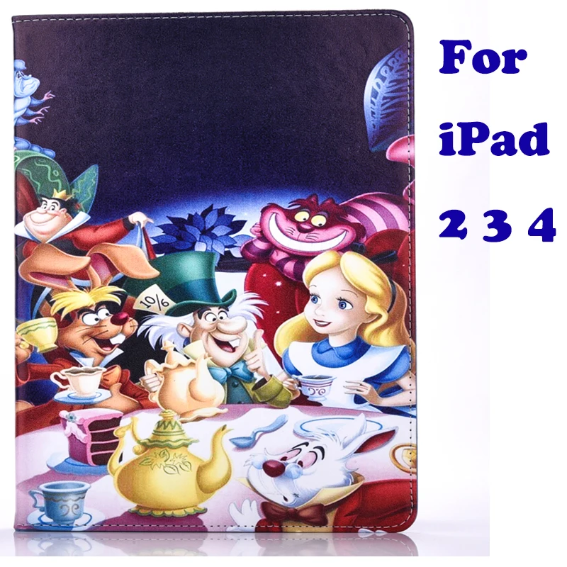 as photo Чехол для планшета Apple ipad 2 3 4 5 6 air 2 pro9.7 Алиса в стране чудес Русалочка Обложка для печати coque para - Цвет: as photo