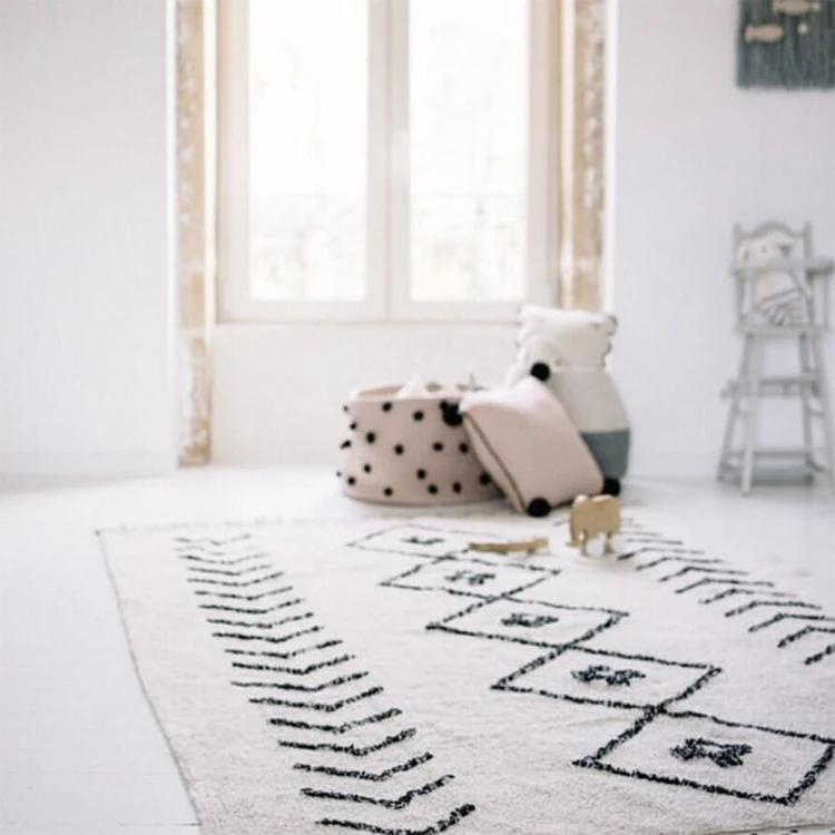 Boho Мягкий детский игровой коврик Todler, Развивающие коврики, игрушки Bebe, ковер для спортзала, толстый белый геометрический напольный коврик, Tapete Infantil 120x180 см