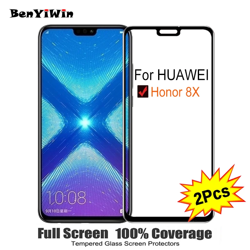 Защитное стекло закаленное 9H для Huawei Honor 8X 6 50 дюйма 2 шт.|Защитные стёкла и плёнки