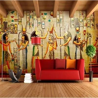 beibehang custom photo wallpaper bar ktv personality retro people pharaoh of egypt pyramids 3d wall mural wallpaper for walls 3d