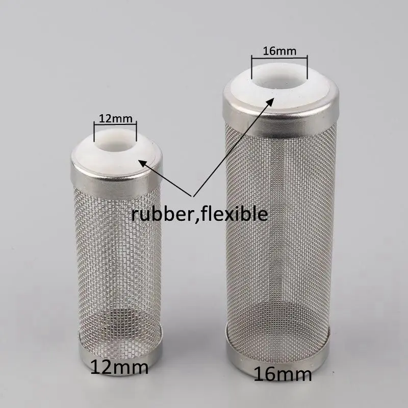 1pc NuoNuoWell 12/16 mm Pipe Stainless Steel Mesh Filter for Fish Tank Aquarium Water Outlet Shrimp Protective net | Дом и сад
