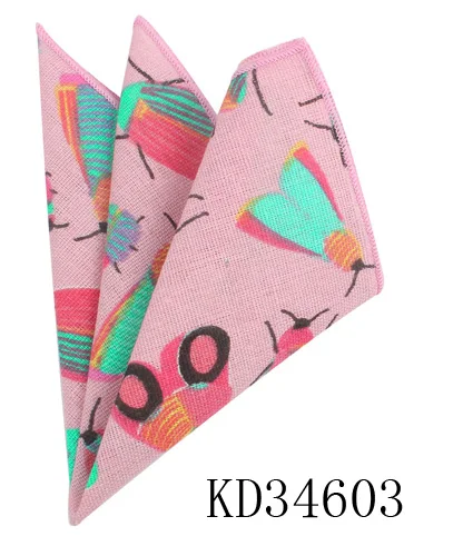 KD34603 Животное печати Карманный квадратный для мужчин женщин мультфильм полотенце для сундуков носовые платки для джентльменов мужские костюмы платок карман полотенце - Цвет: KD34603