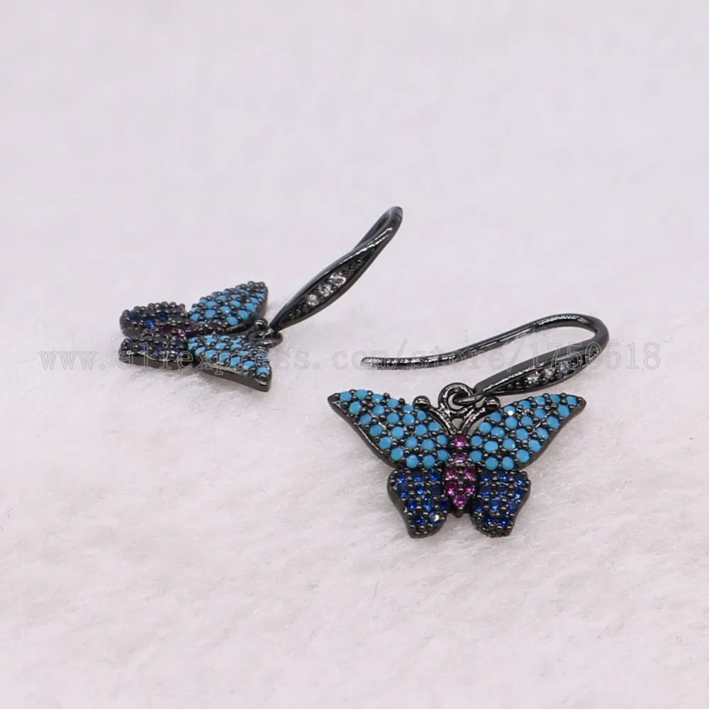 5 pairs tiny butterfly earrings colorful Insects fly Bee hook for lady insect bugs jewelry Earrings 3231 | Украшения и аксессуары