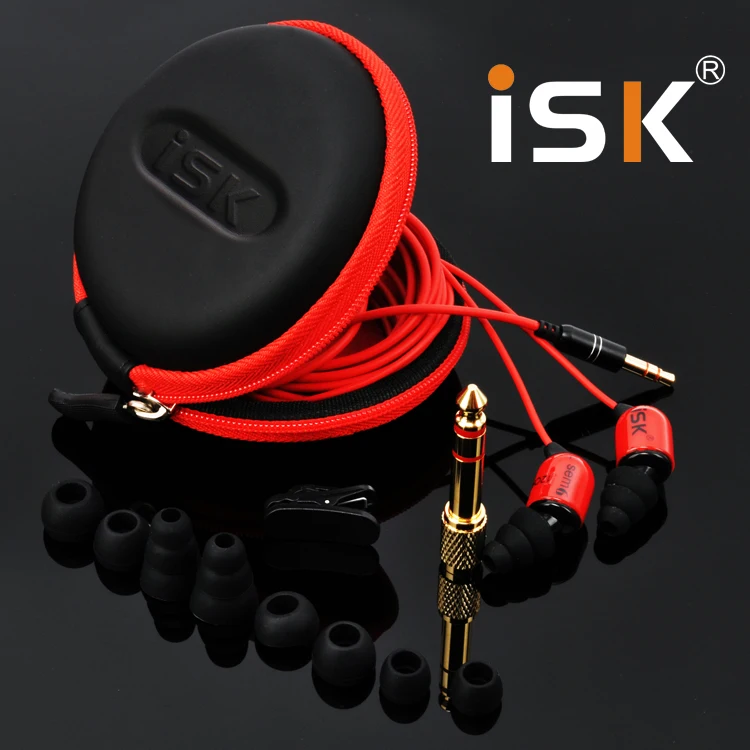 ISK SEM6 Профессиональный Montoring гарнитура красные наушники монитор 3,5 мм+ 6,3 мм стерео бас для DJ студии записи