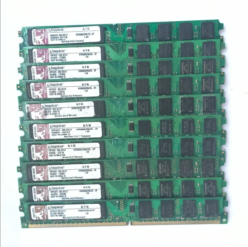 Оперативная память Kingston для настольных ПК 10 штук 2 Гб 800 МГц 240 контактов DIMM AMD intel |