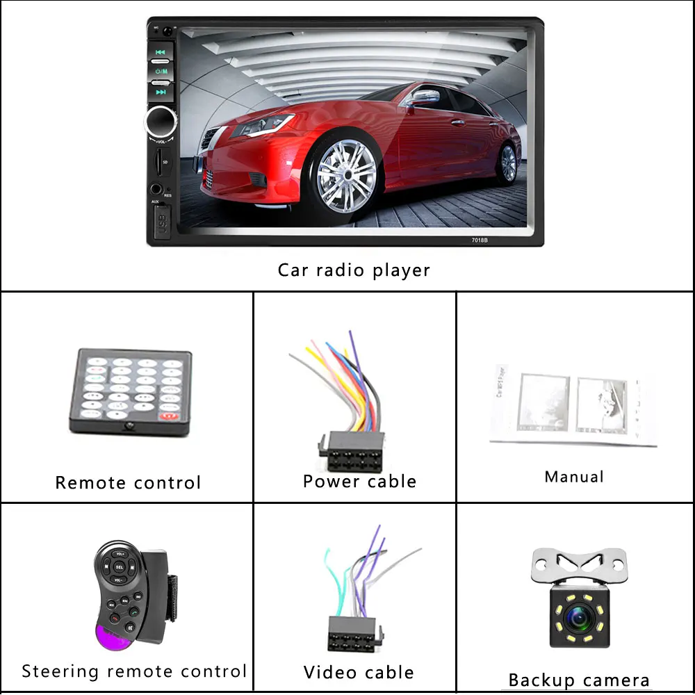 Автомагнитола Camecho мультимедийный плеер с 7 &quotсенсорным HD экраном MP5 Bluetooth USB