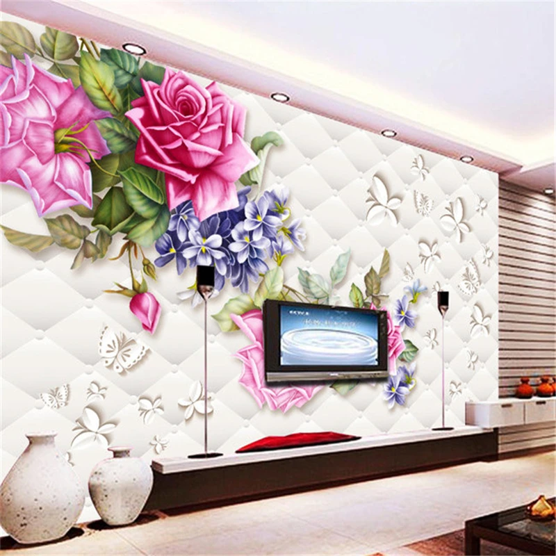 3d обои для телевизора стен фотографий цветочные | Обустройство дома