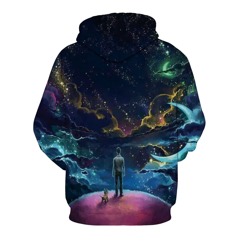 

Sweatshirt With A Hood Women Men Autumn Winter 3D Printing Long Sleeve Caps Sweatshirt Pullover Top#NFC