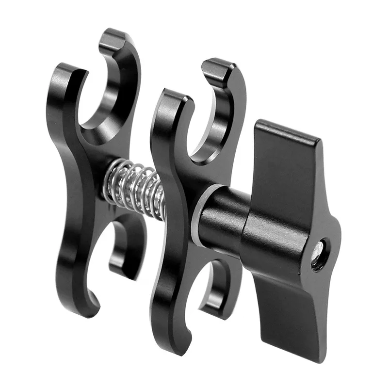 Зажим из алюминиевого сплава с 2 отверстиями для дайвинга зажимом бабочкой