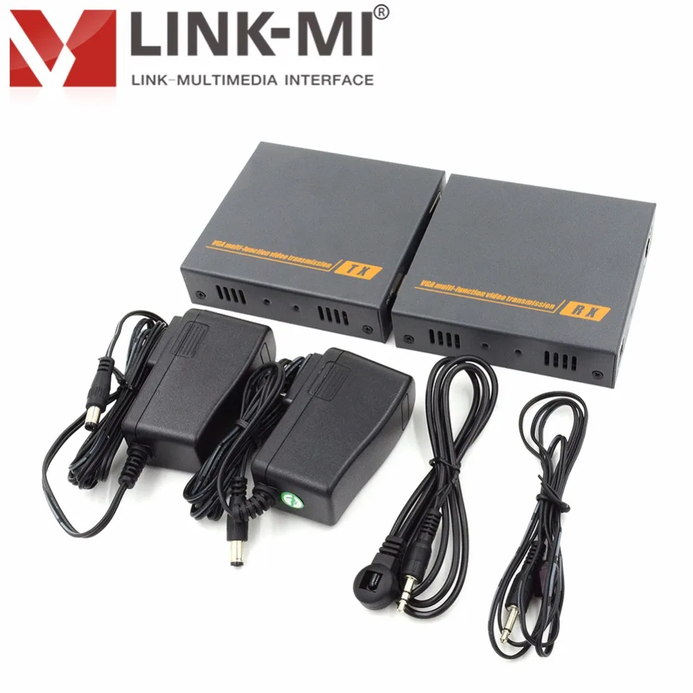 LINK MI LM DT206 HD видео VGA удлинитель 200 м по одиночному Cat5/5e Cat6 кабель до 1920x1080 @ 60 3 5 мм