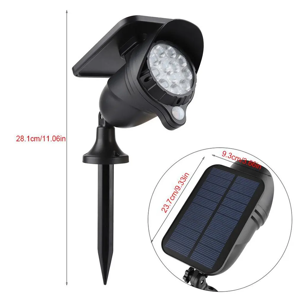 Solar Power Garden Lamp LED Spotlight Lawn Landscape Lights Outdoor Waterproof |
