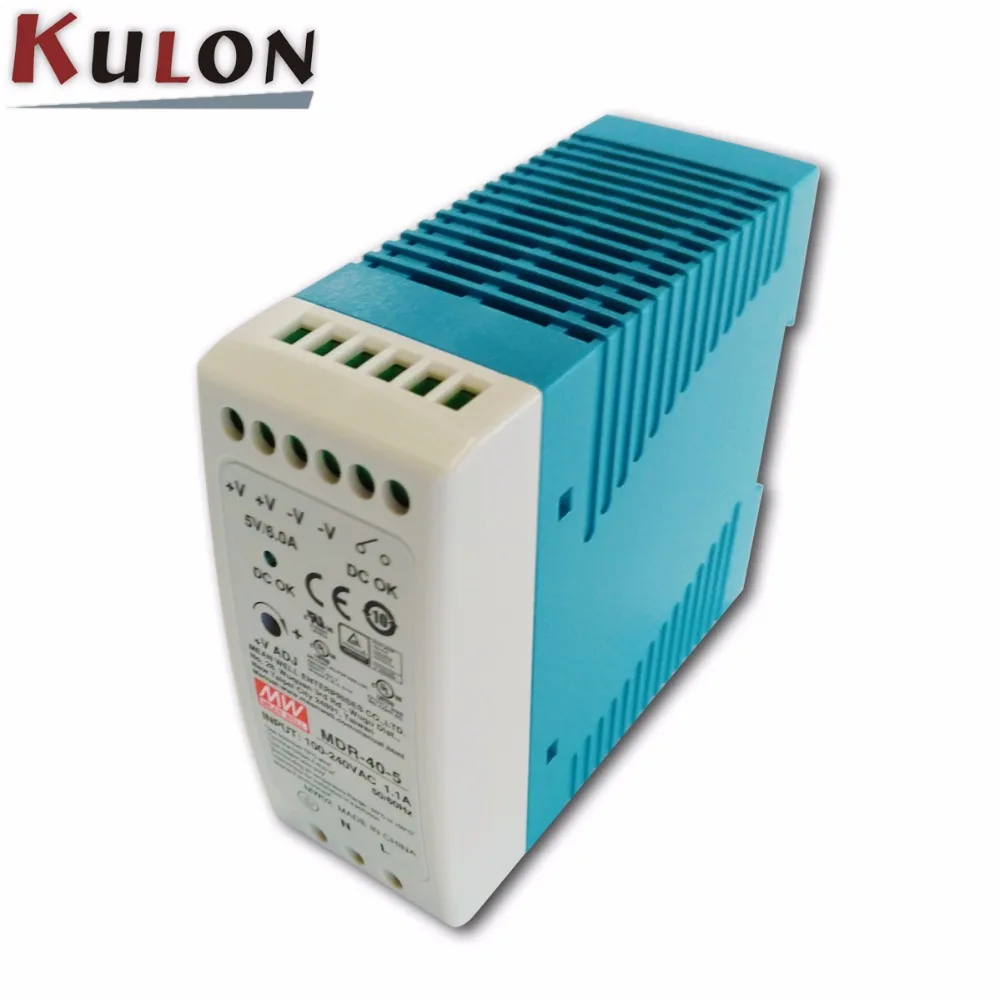 Meanwell MDR 40 5V 12V 24V 48V 40W Din Rail источника питания переменного/постоянного тока