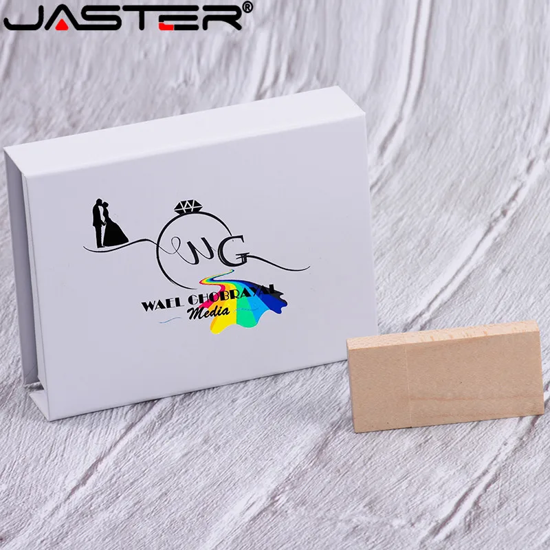 JASTER Прямая упаковка подарочной коробки bambu usb 2,0 флэш-карта памяти, Флеш накопитель для компьютера