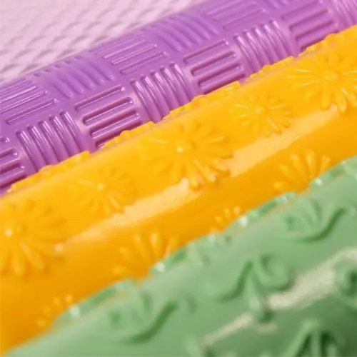 8 шт./компл. красочные пластиковые рельефные текстурированные узорные помадные