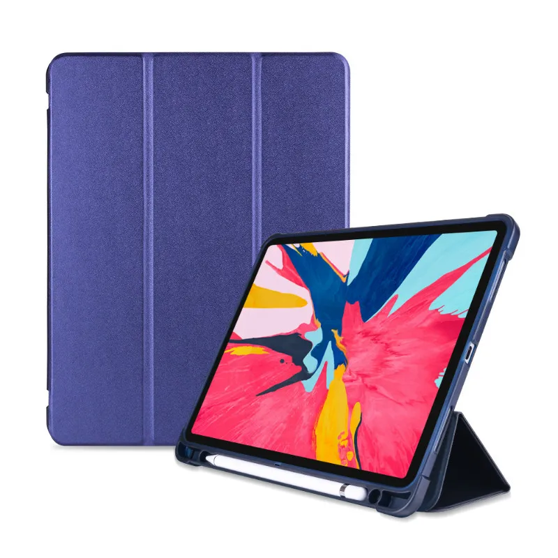 deep blue Чехол для iPad Pro 11 с карандашом, умный чехол, мягкий из искусственной кожи чехол для iPad Pro 11, чехол для iPad, чехол Pro 11 - Цвет: deep blue