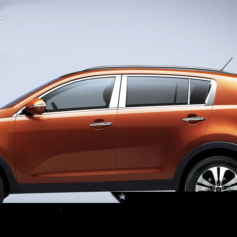 Lsrtw2017 304 нержавеющая сталь окна автомобиля планки для kia Sportage 2010 2011 2012 2013 2014 2015 |