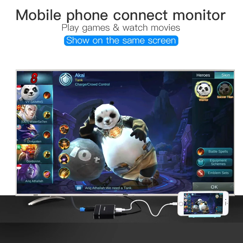 Vention USB к HDMI VGA + аудио видео конвертер 3 в 1 Цифровой AV адаптер для iPhone Android Samsung|usb to