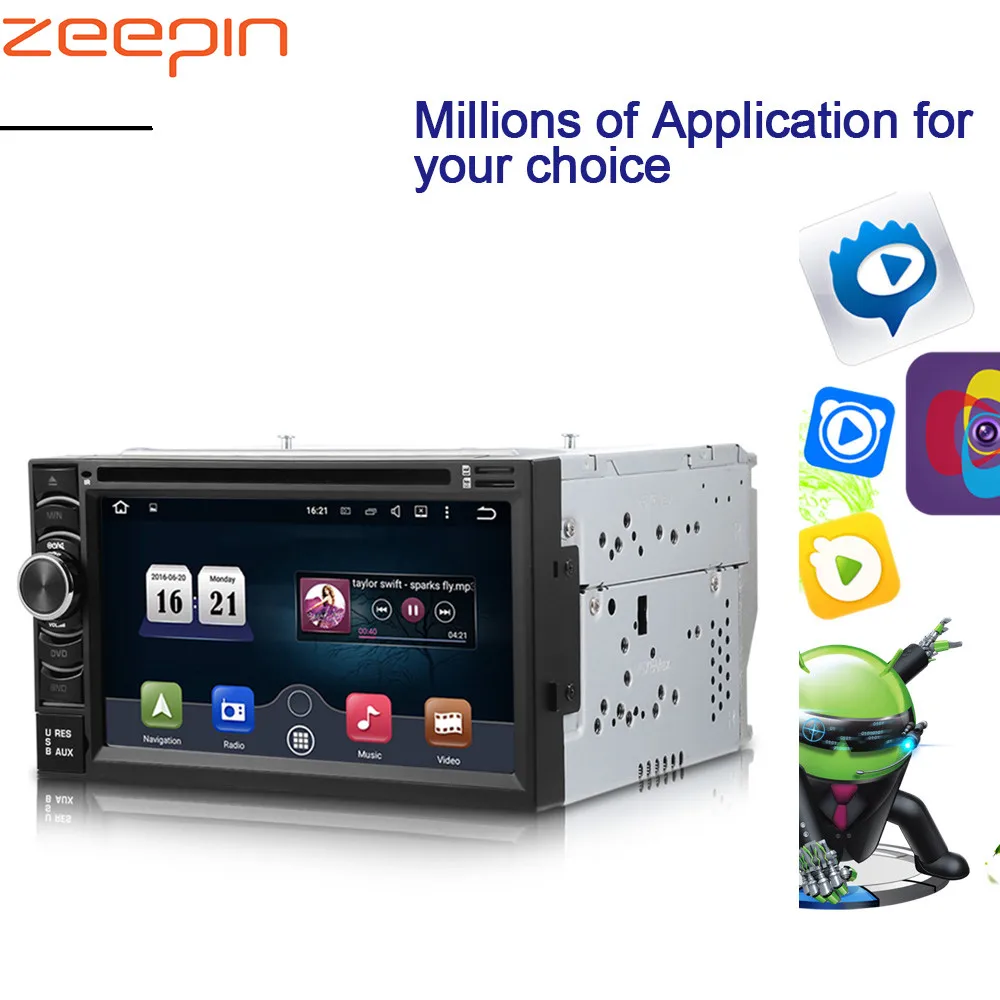 Zeepin 2 Din 6 5 дюймов Автомобильный dvd-плеер Wince 0 сенсорный экран автомобильное радио