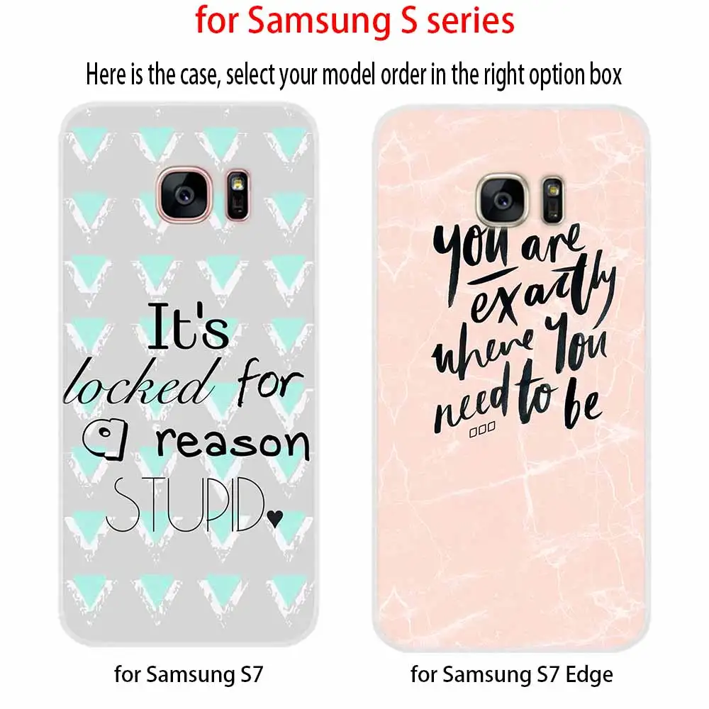 Футляр для телефона с рисунком фразы-пословицы для Samsung Galaxy S8 S9 S10 S20 S21 Plus Uitra Lite Ultra Cover S10E S7 Edge 5G.