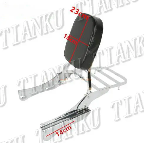 Багажная стойка для мотоцикла с спинкой и SSY Honda Shadow Spirit Black Widow VT 750 DC 2001 2008|Системы