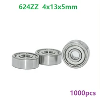 1000pcslot 624zz 624 zz 624 zz 2z 4135mm double deep groove ball bearing miniature mini ball bearings 4x13x5mm 624z