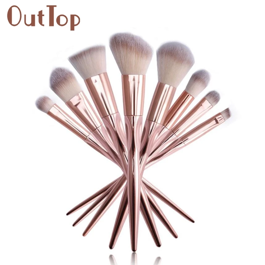 OutTop 2018 Levert Dropship 8PCS Make Up Foundation Eyebrow Eyeliner Blush Cosmetic Concealer Brushes 05.01 | Красота и здоровье