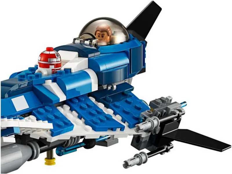 10375 BALE Star Wars Anakin's Custom Jedi Fighter Model Building Blocks Enlighten Figure Toys For Children Christmas Gift