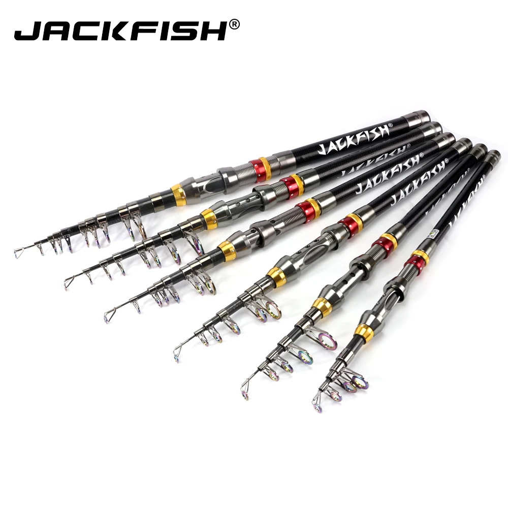 JACKFISH 99% углеродное волокно телескопическая удочка 1,8-3,6 м короткие морские удочки телескопическая удочка Спиннинг удочка