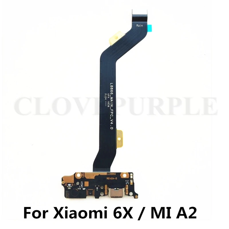 Для Xiaomi Mi 6X A2 USB зарядная плата гибкий кабель и материнская соединения