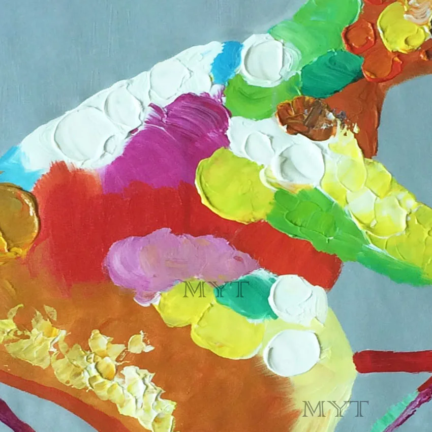 

Real Images Oil Painting Abstract The Bear Ride Bike Picture On Canvas 1 Peice Painting Home Decor For Living Room Wall Art