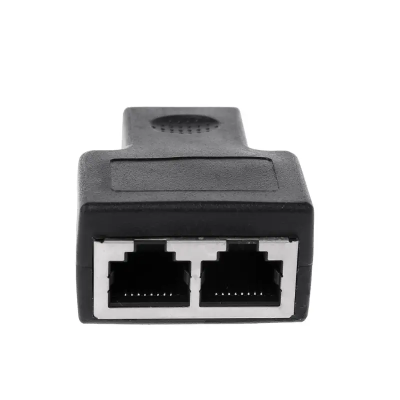 

2Pcs RJ45 1 To 2 Female Coupler Adapter CAT5/CAT 6 LAN Ethernet Network Splitter