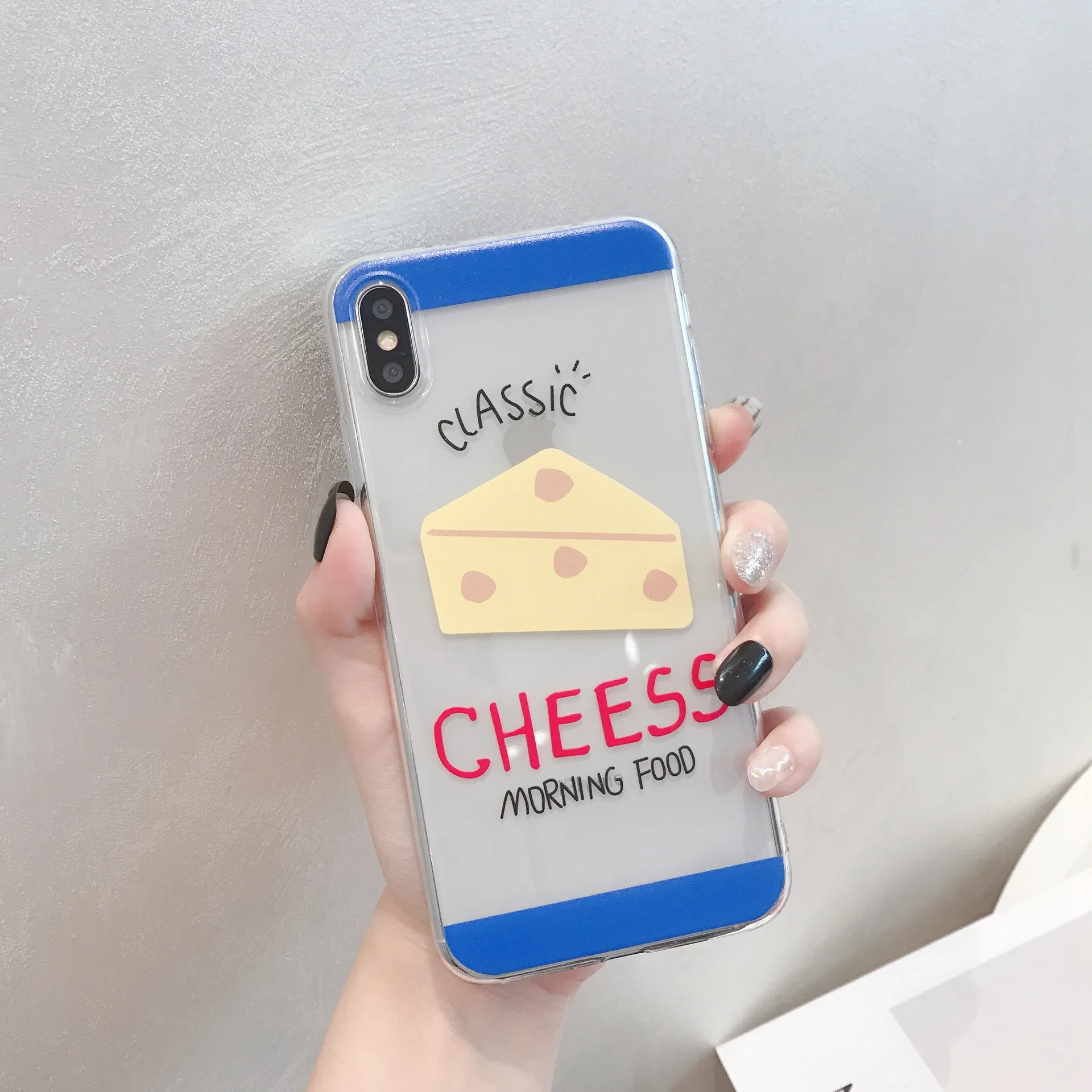 Милый японский клубничный сыр хлеб Прозрачный чехол для телефона iPhone X Xs XR Xsmax 6 6S 7