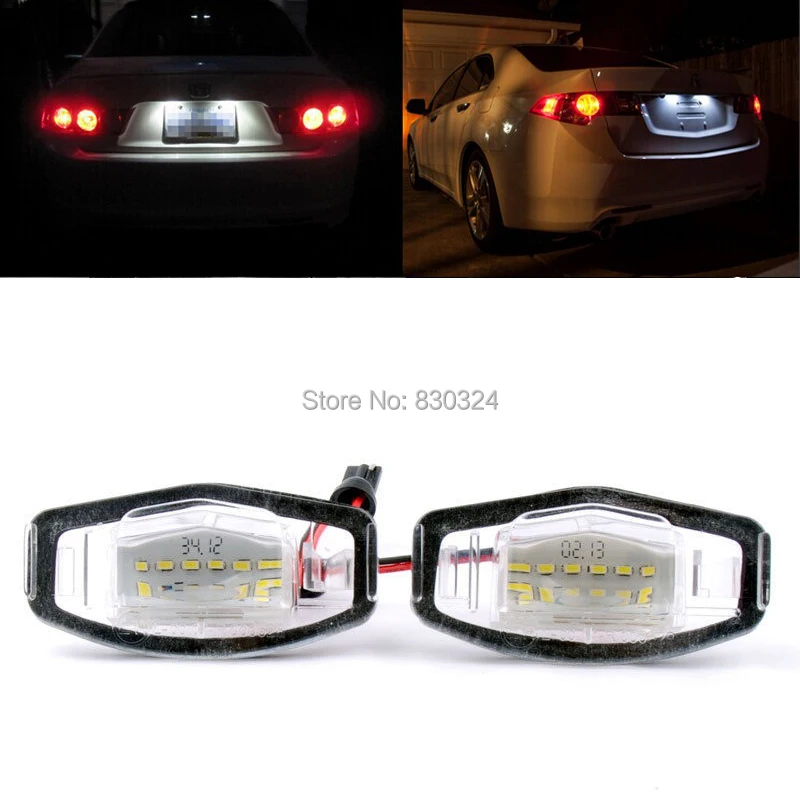 Светодиодный номерной знак 2X18SMD светильник для HONDA CIVIC CITY LEGEND ACCORD|license plate light|plate