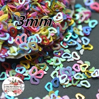 10000pcslot 3mm shiny cute small heart lovely laser paillette hollow out decoration multicolor diy accessories
