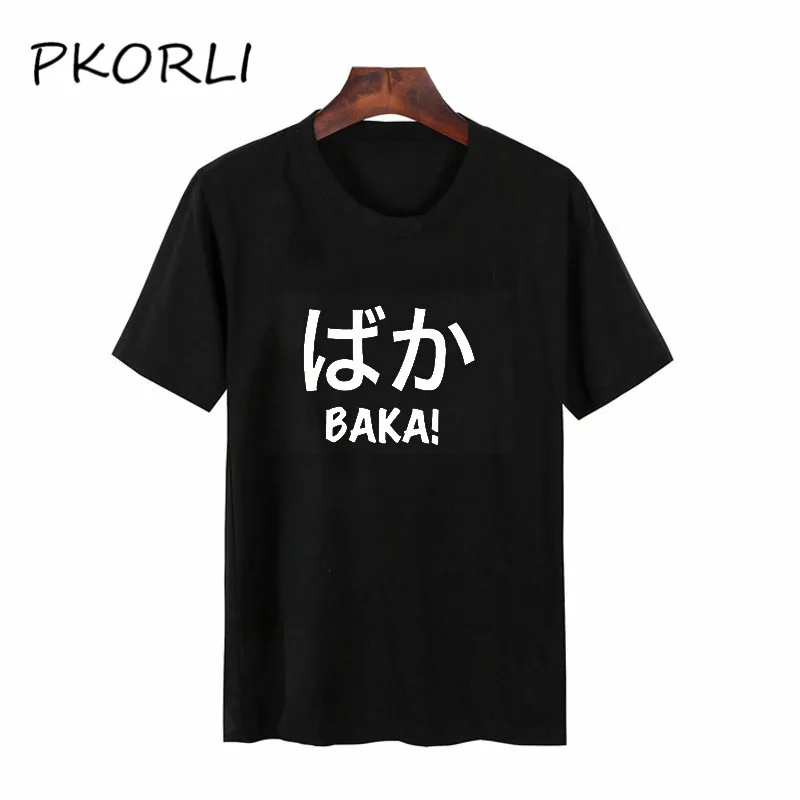 Футболка унисекс с японским слангом смешная рубашка принтом аниме Otaku Baka