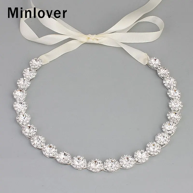 Женская повязка на голову Minlover украшенная кристаллами для свадьбы украшения